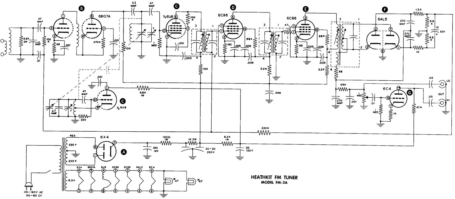 Heathkit FM 3A Schematic