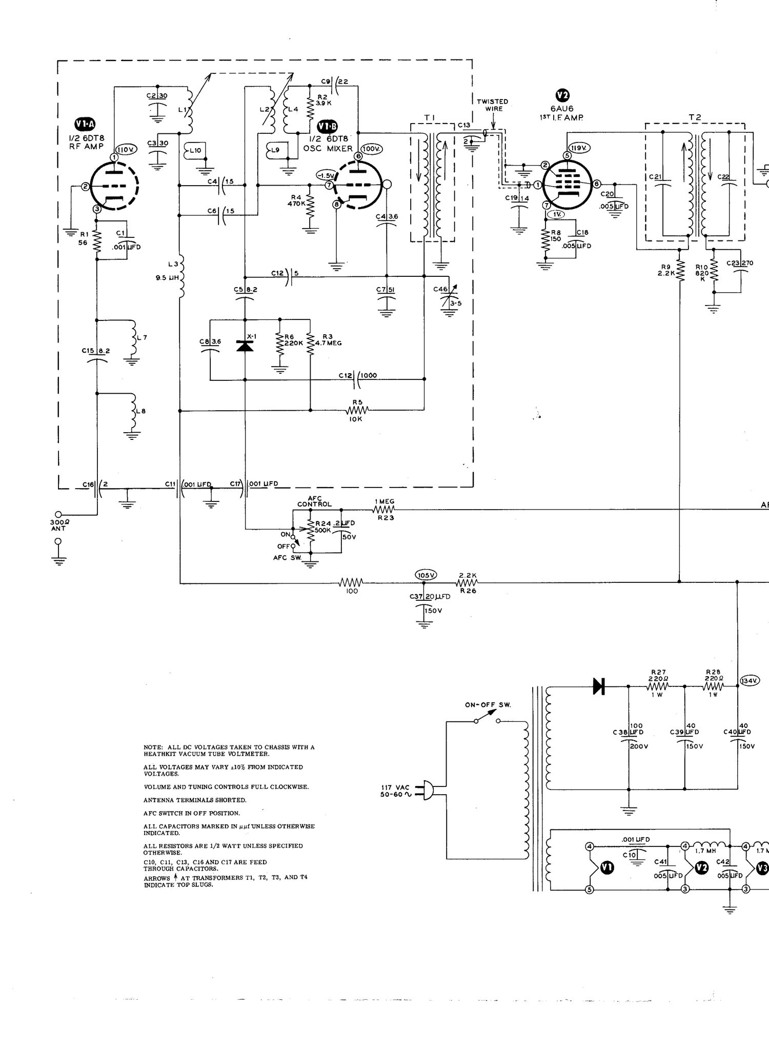 Heathkit FM 4A Schematic