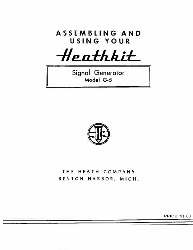 Heathkit G 5 Schematic Manual
