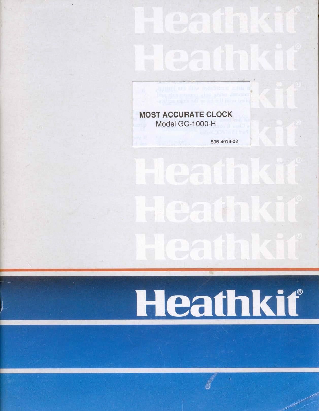 Heathkit GC 1000 H Manual