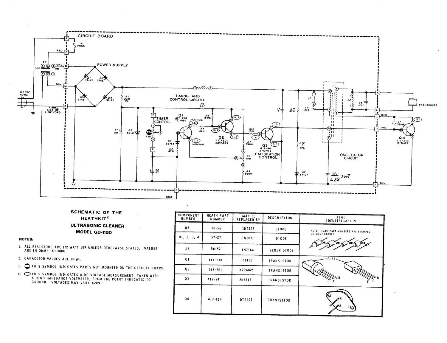 Heathkit GD 1150 Schematic