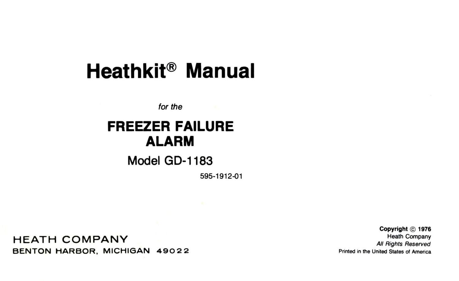 Heathkit GD 1183 Manual