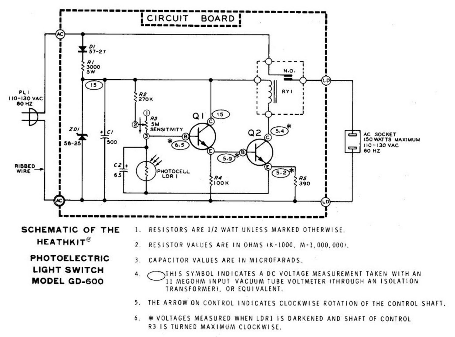 Heathkit GD 600 Schematic