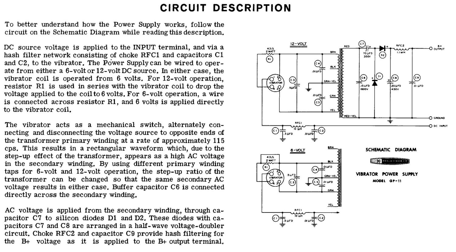 Heathkit GP 11 Schematic Manual