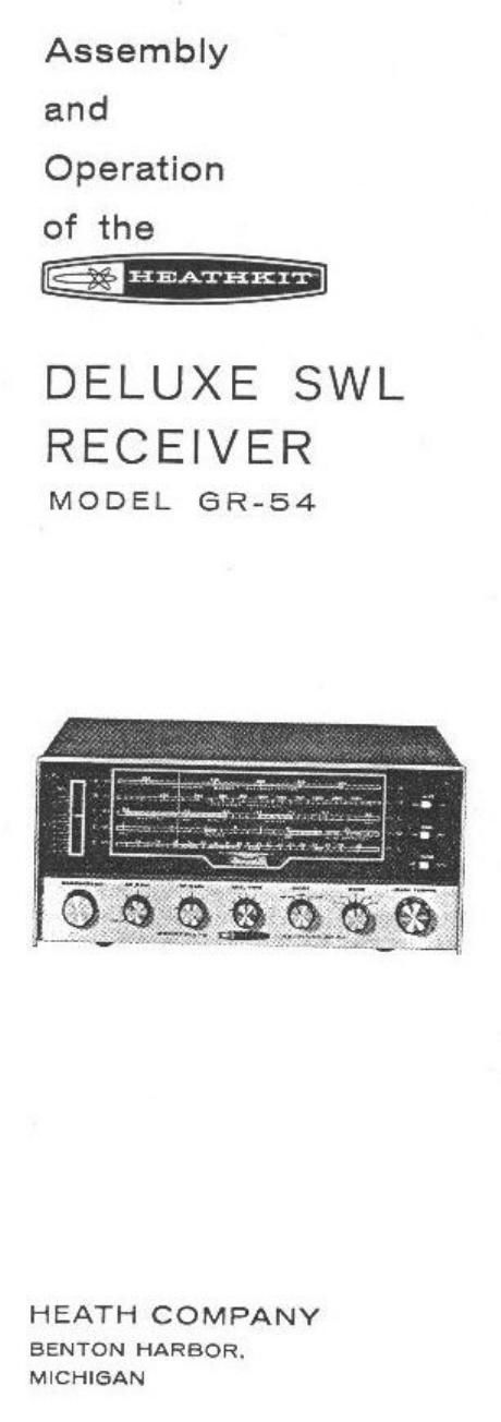 Heathkit GR 54 Schematic Manual