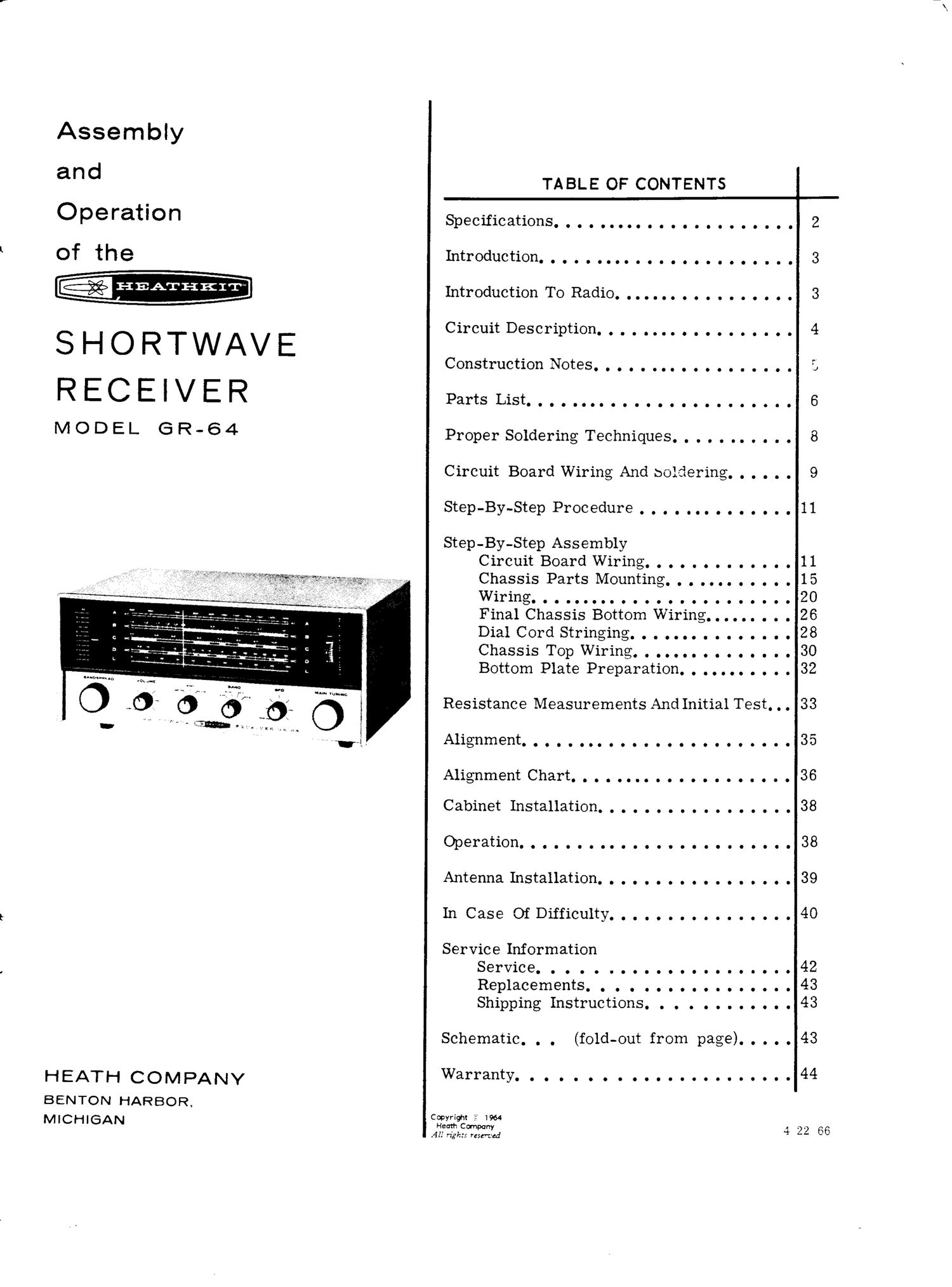 Heathkit GR 64 Manual