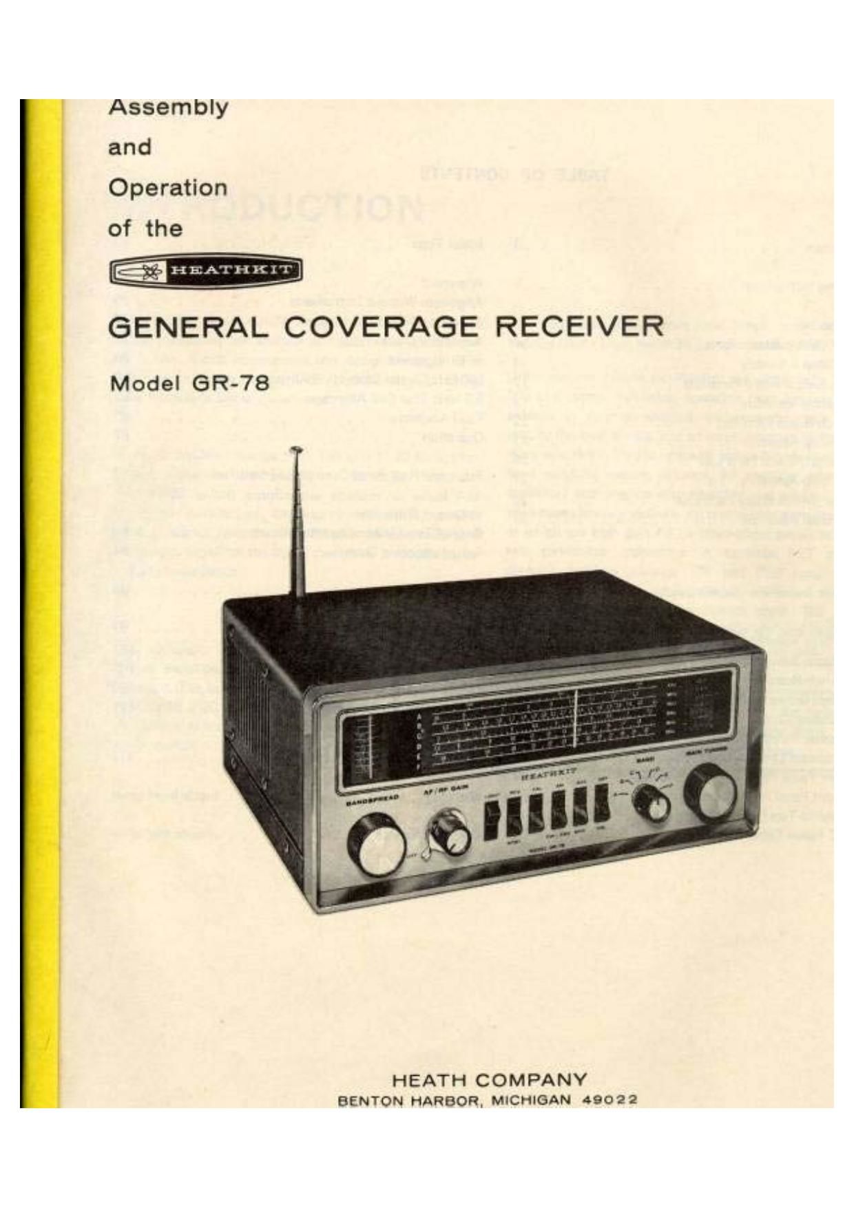 Heathkit GR 78 Schematic Manual 2