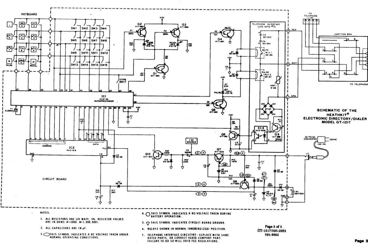 Heathkit GT 1217 Schematic