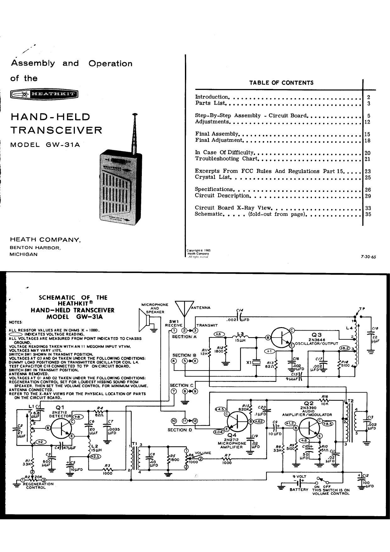 Heathkit GW 31A Schematic