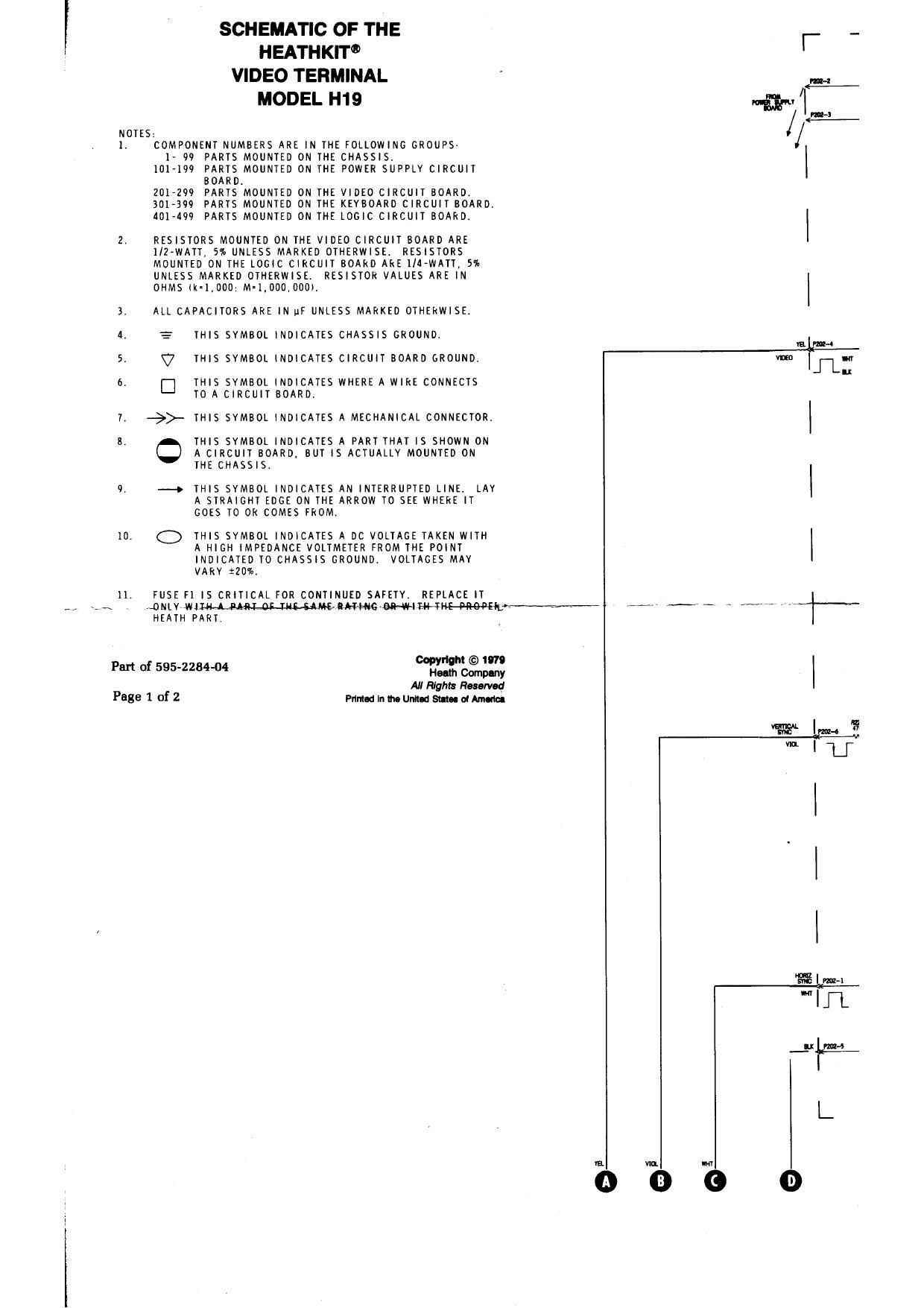 Heathkit H 19 Schematic