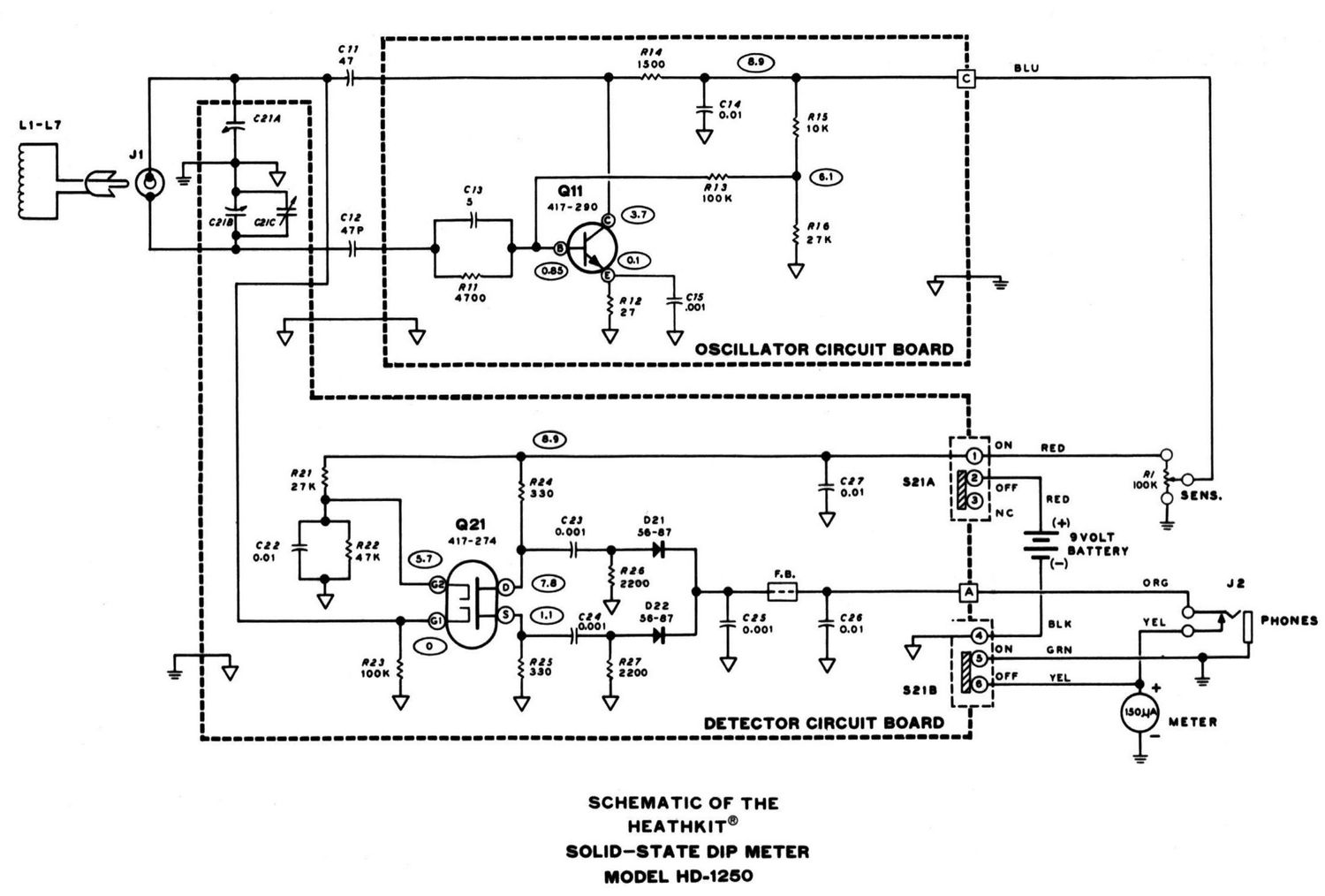 Heathkit HD 1250 Schematic