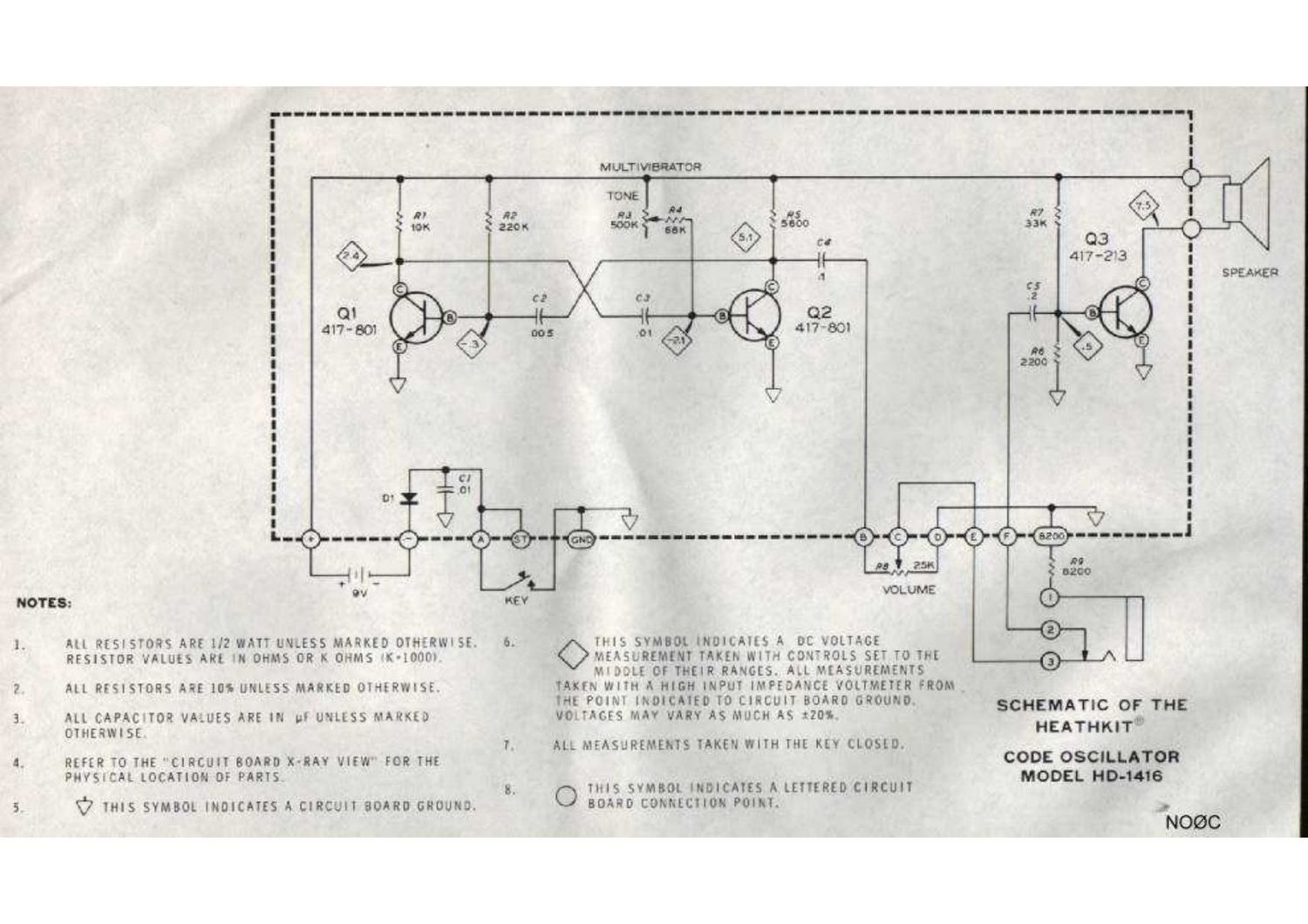 Heathkit HD 1416 Schematic