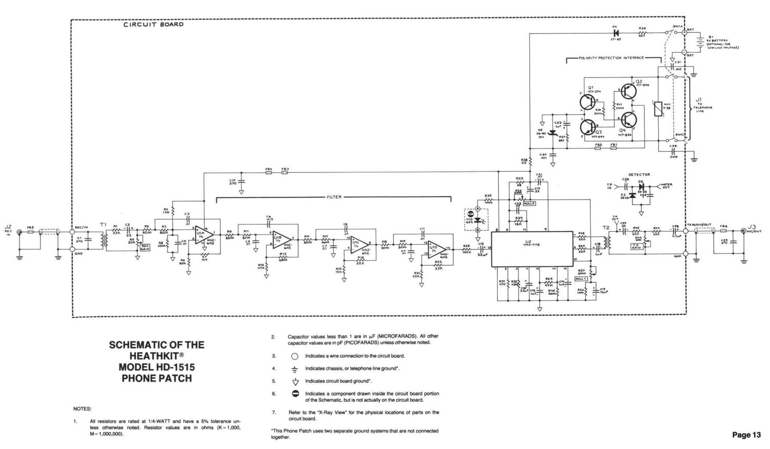 Heathkit HD 1515 Schematic