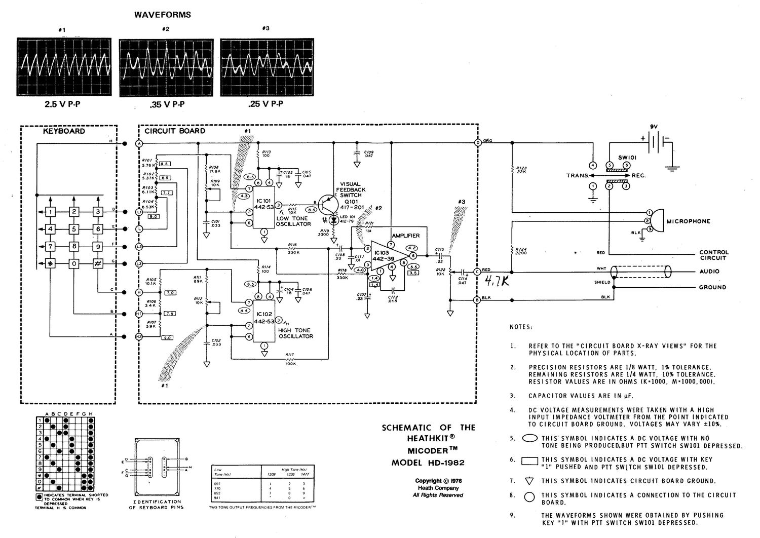 Heathkit HD 1982 Schematic