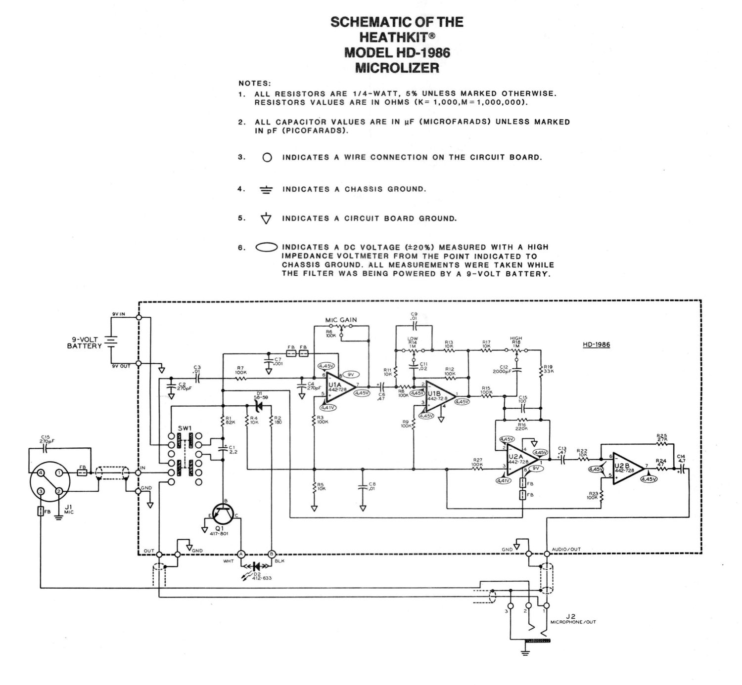 Heathkit HD 1986 Schematic