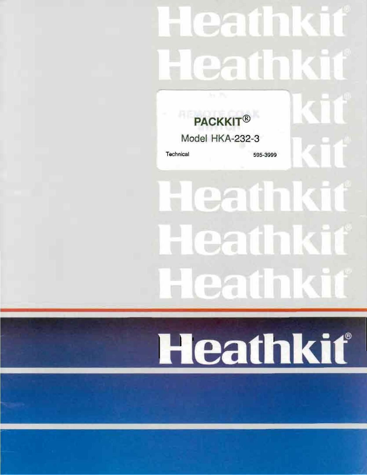Heathkit HKA 232 3 User Manual