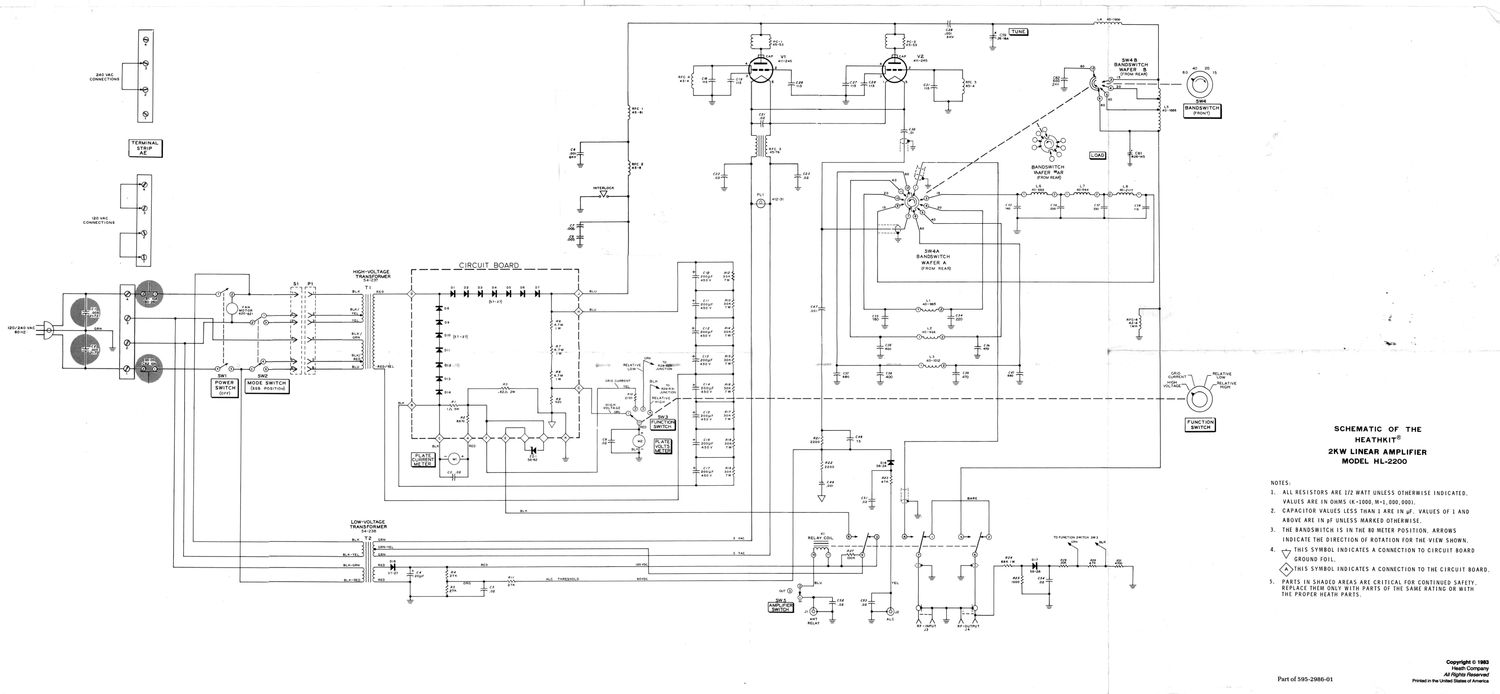 Heathkit HL 2200 Schematic