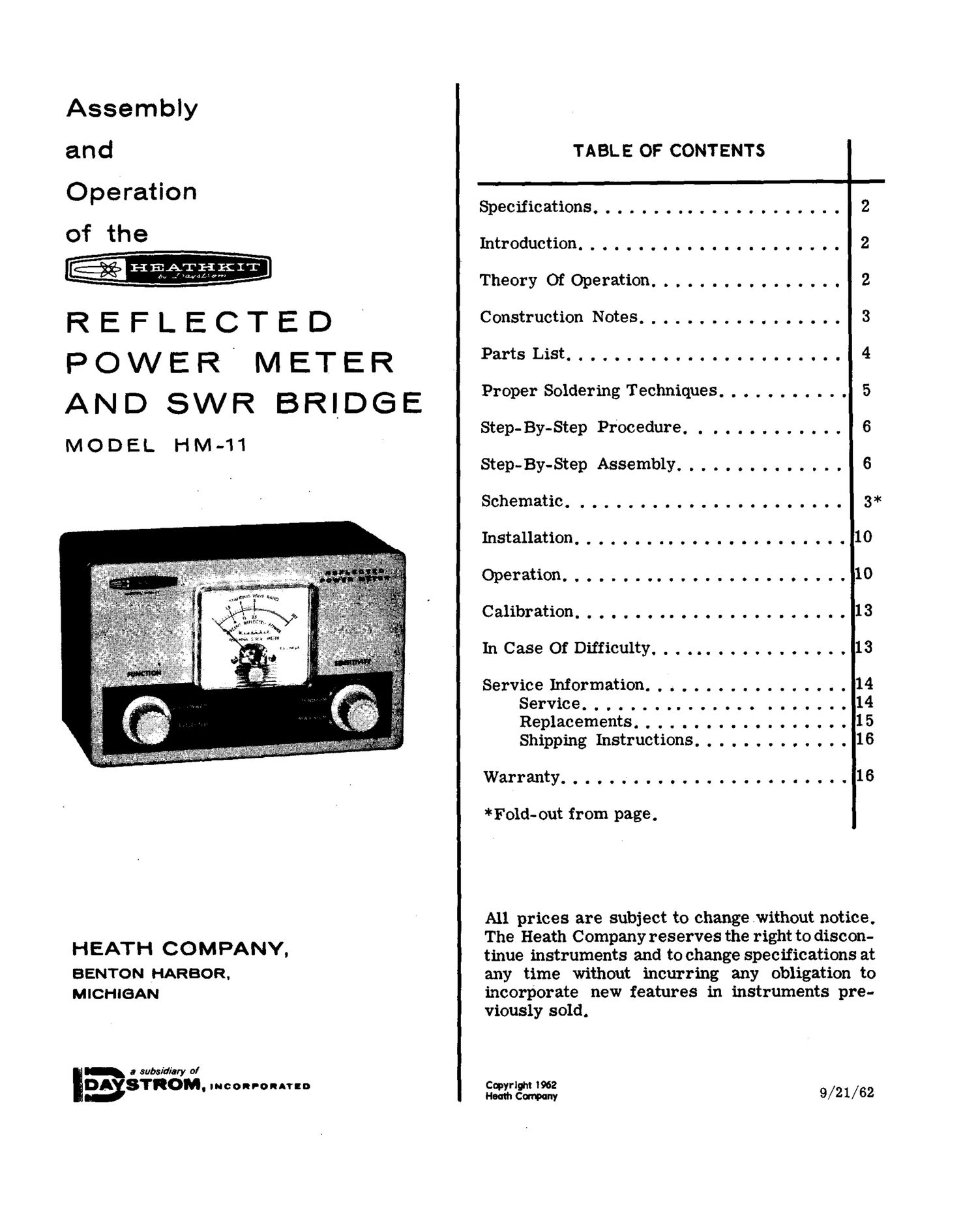 Heathkit HM 11 Manual