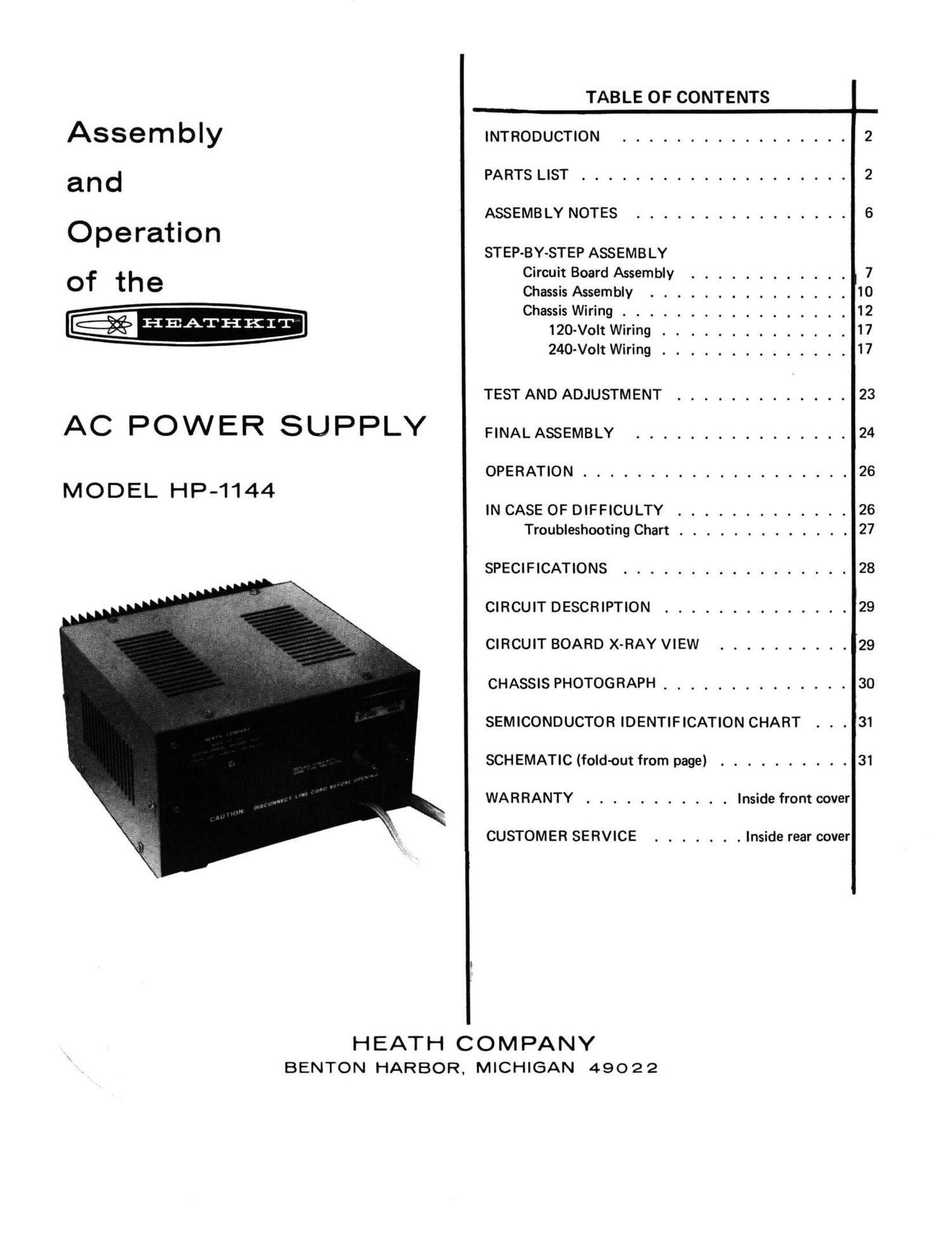 Heathkit HP 1144 Manual