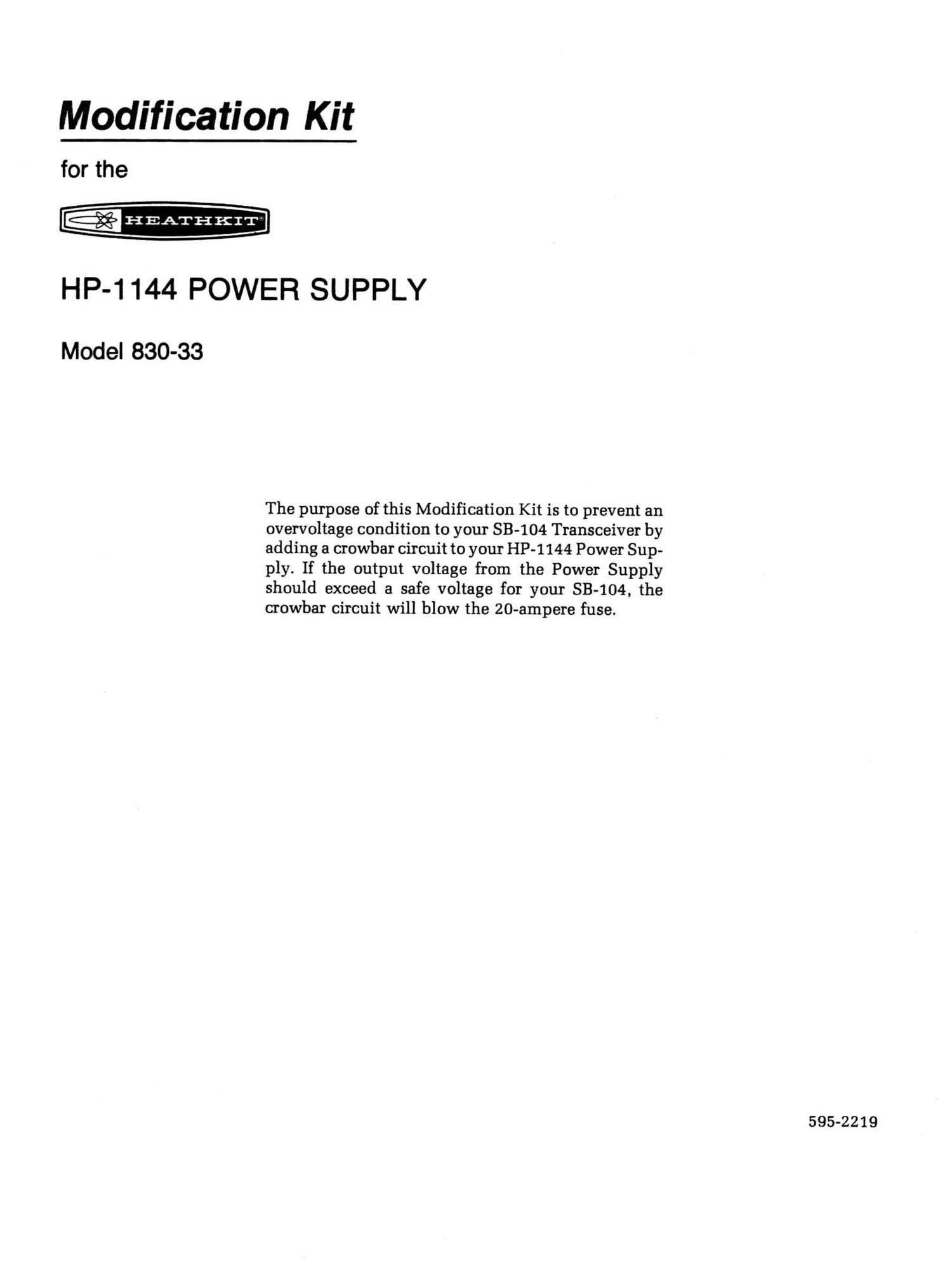 Heathkit HP 1144 Manual 2