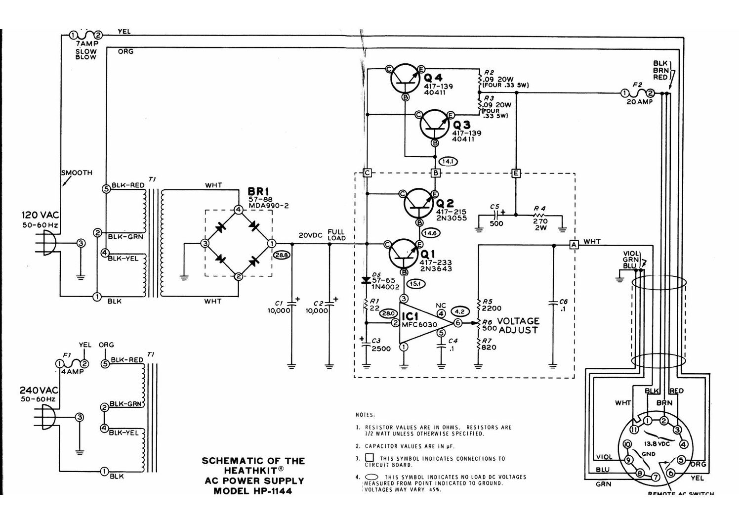 Heathkit HP 1144 Schematic