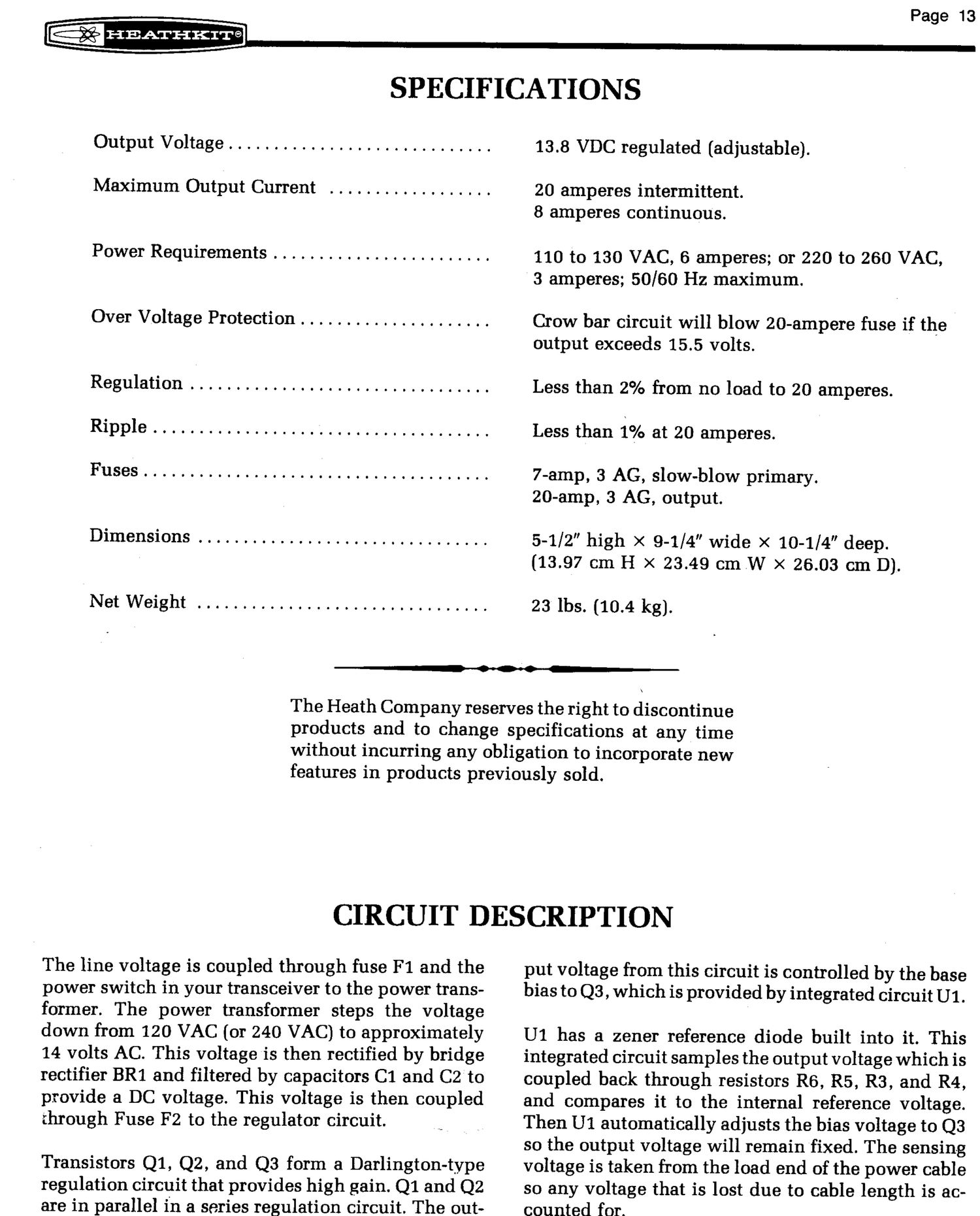 Heathkit HP 1144A Manual