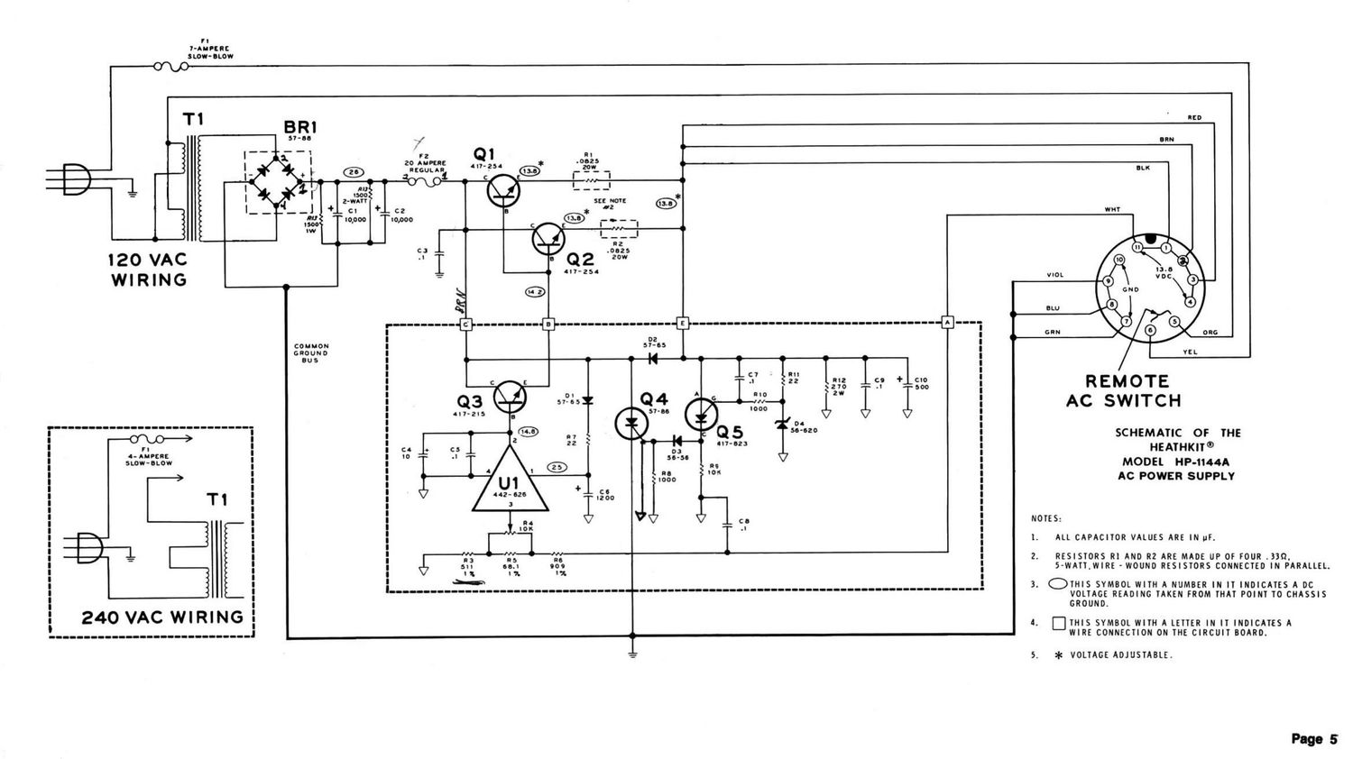 Heathkit HP 1144A Schematic