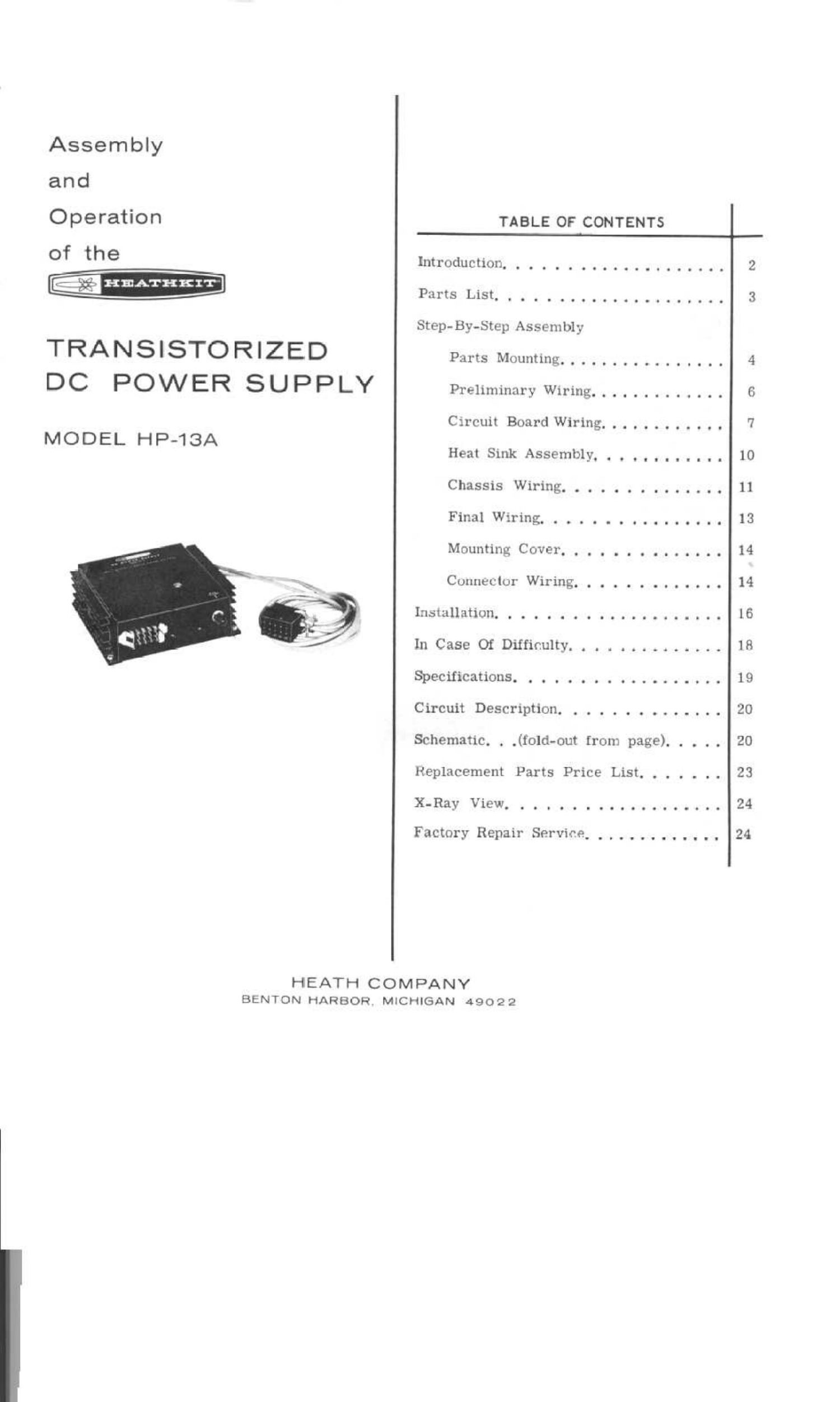 Heathkit HP 13A Manual
