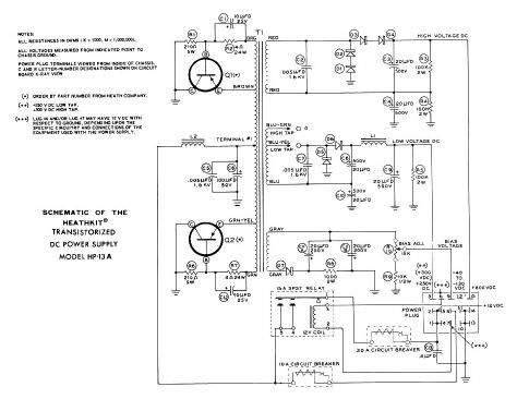 Heathkit HP 13A Schematic