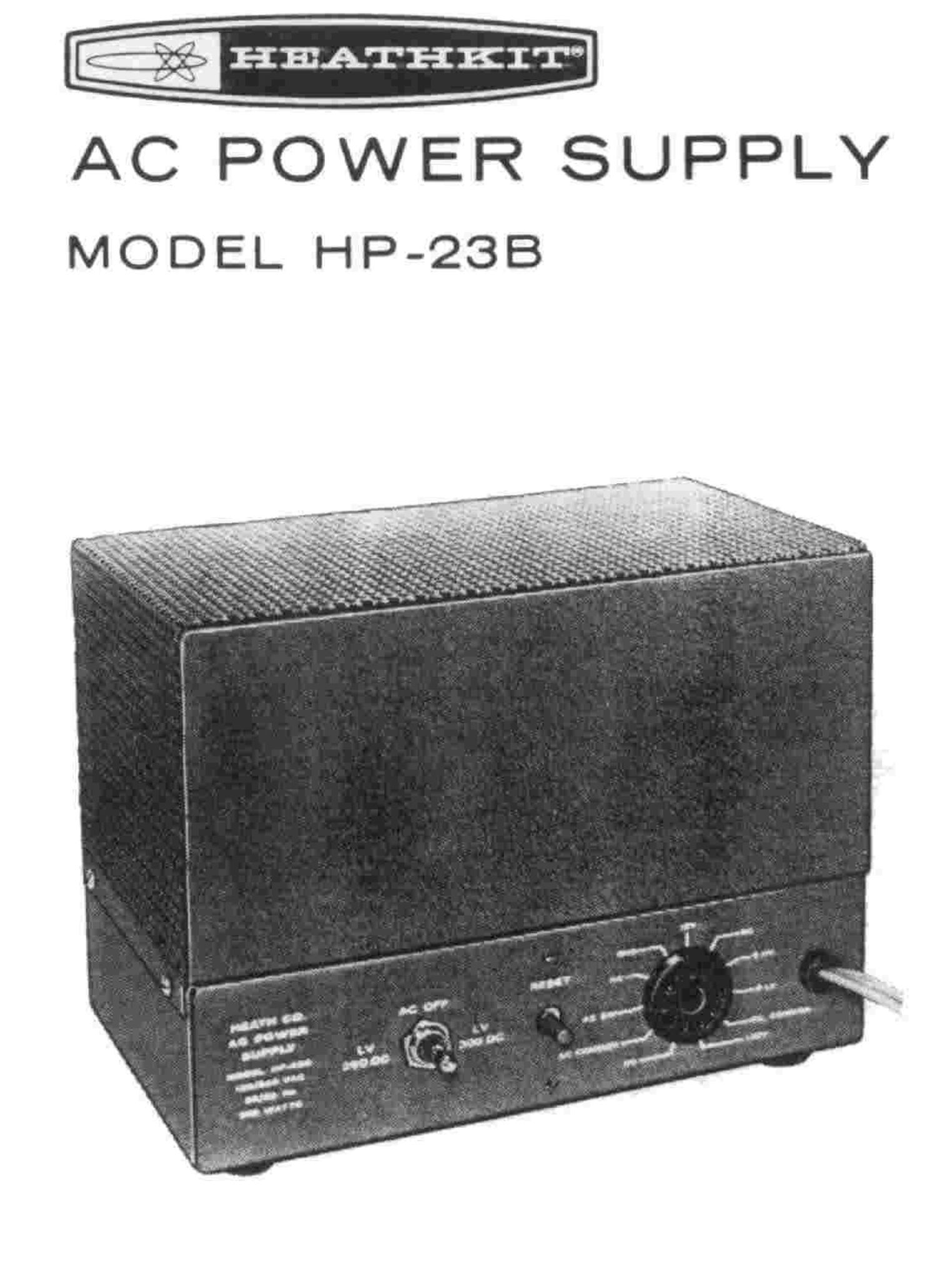 Heathkit HP 23B User Manual