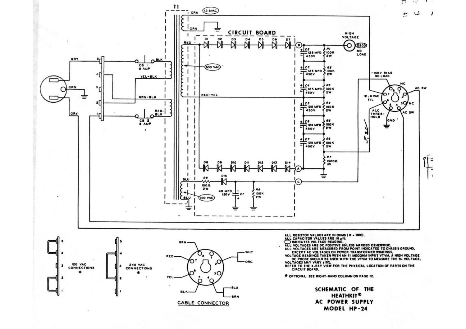 Heathkit HP 24 Schematic