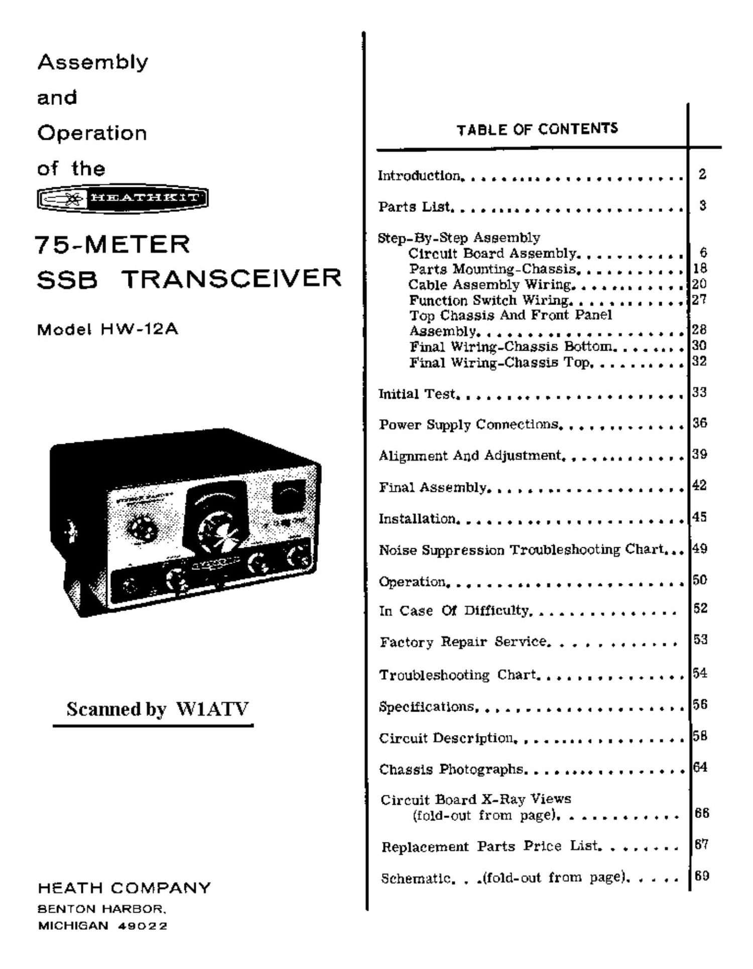 Heathkit HW 12A Manual