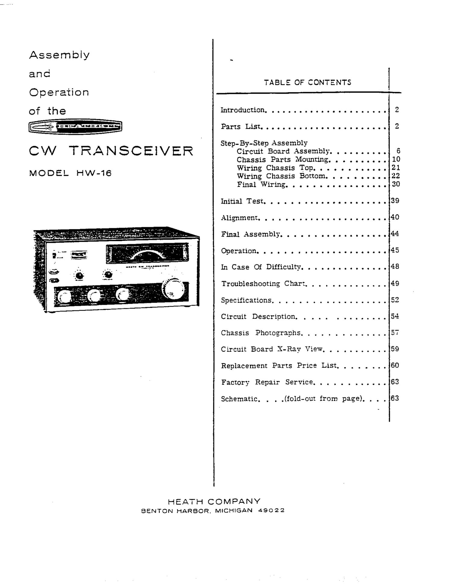 Heathkit HW 16 Manual