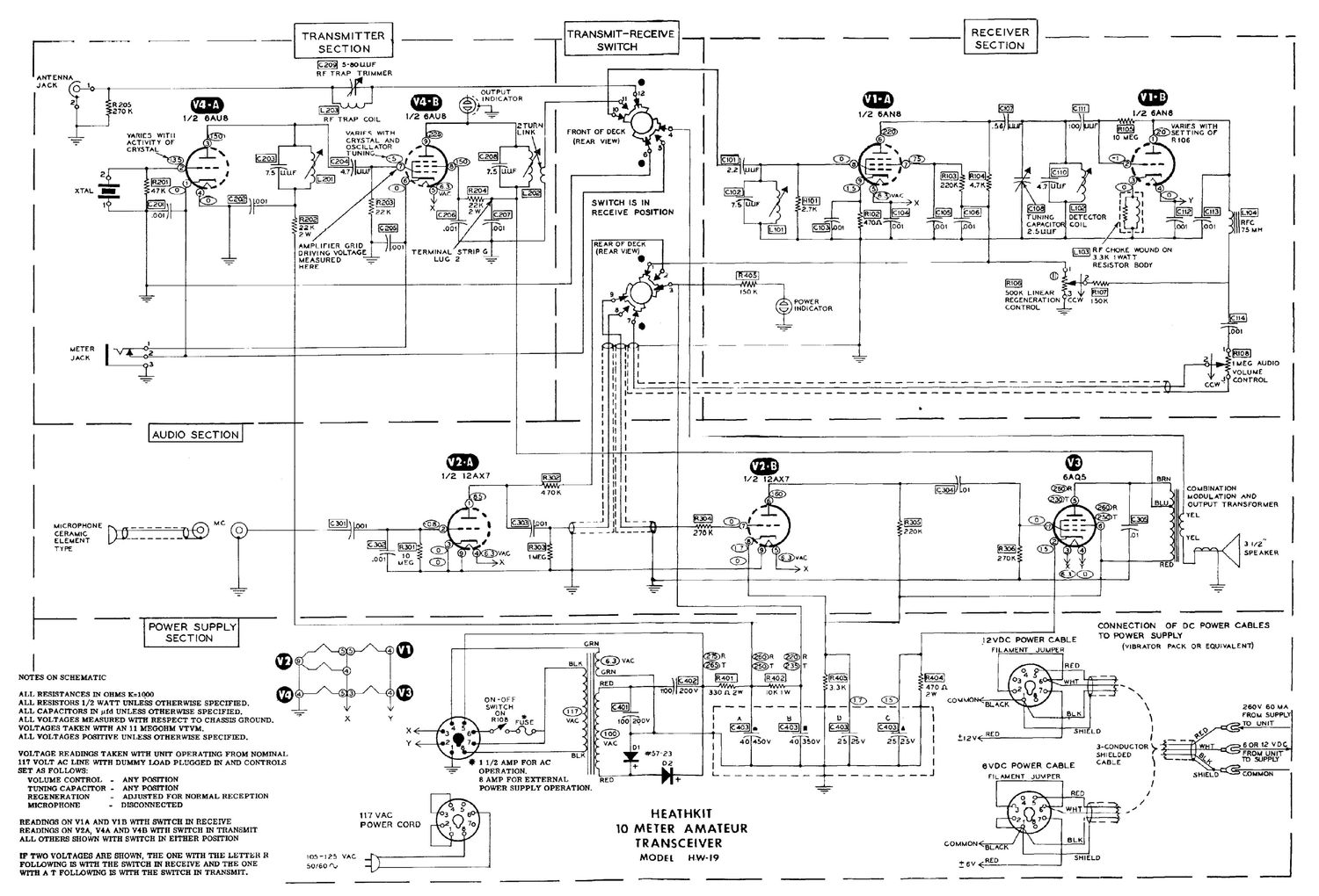 Heathkit HW 19 Schematic