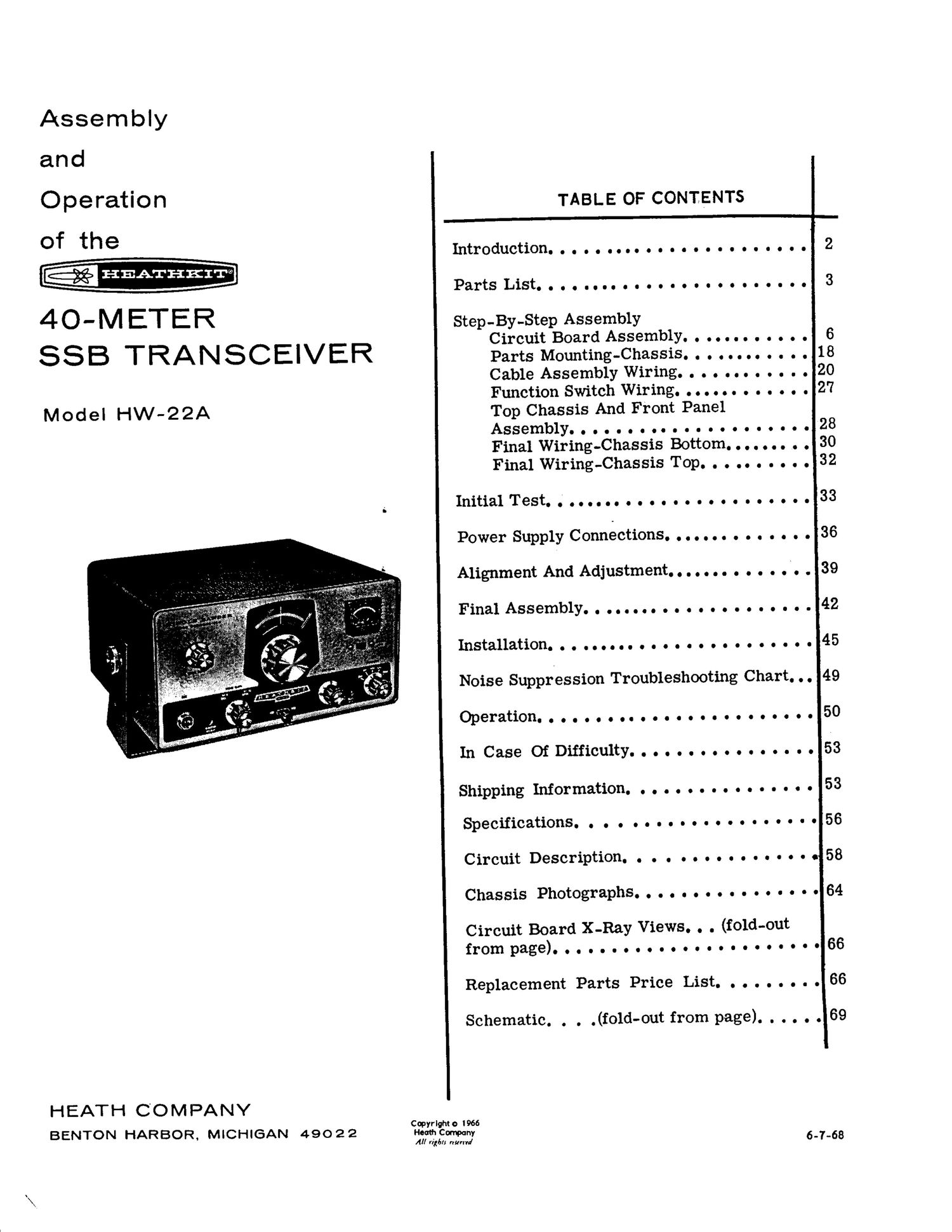 Heathkit HW 22A Manual