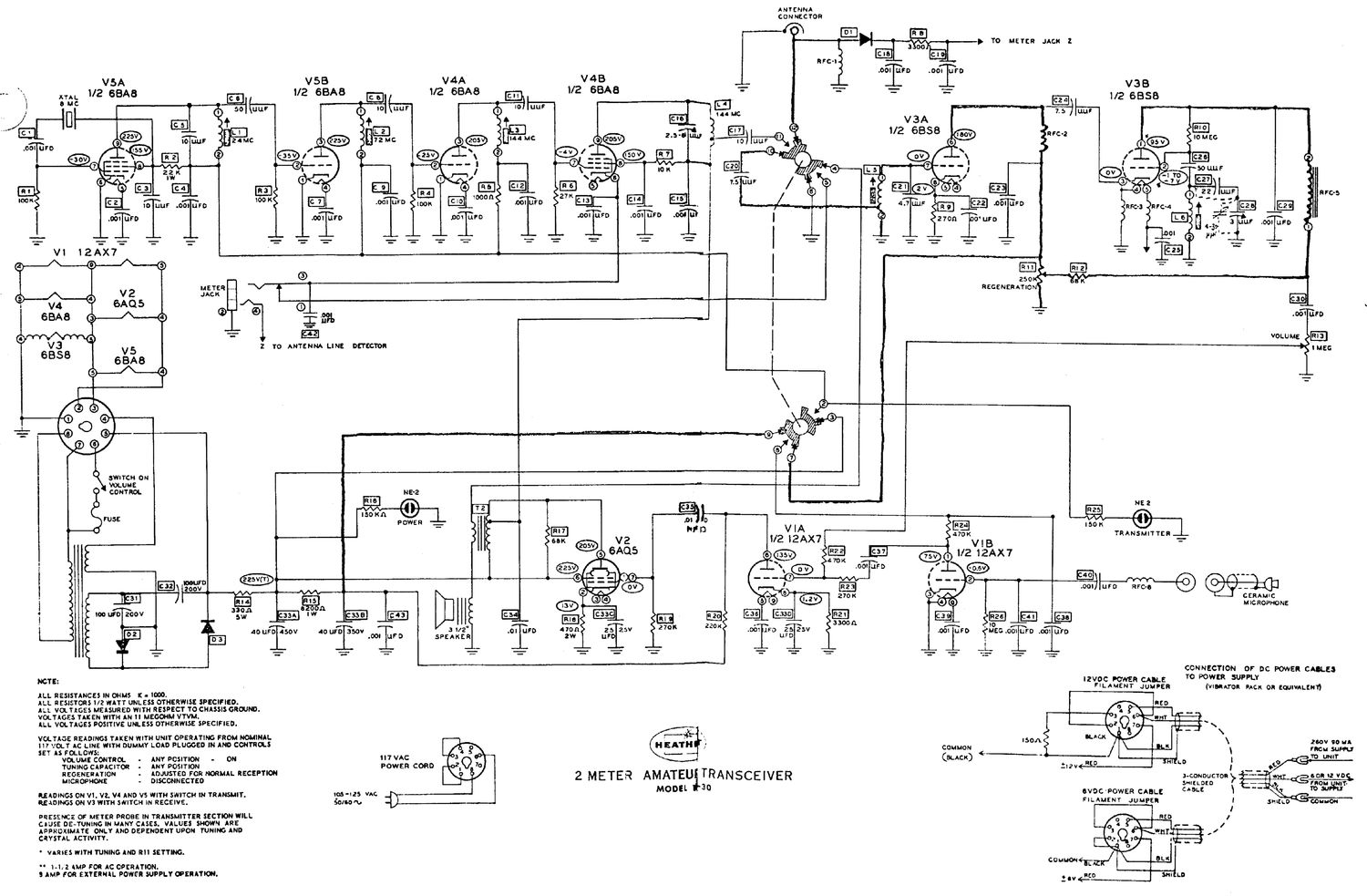 Heathkit HW 30 Schematic