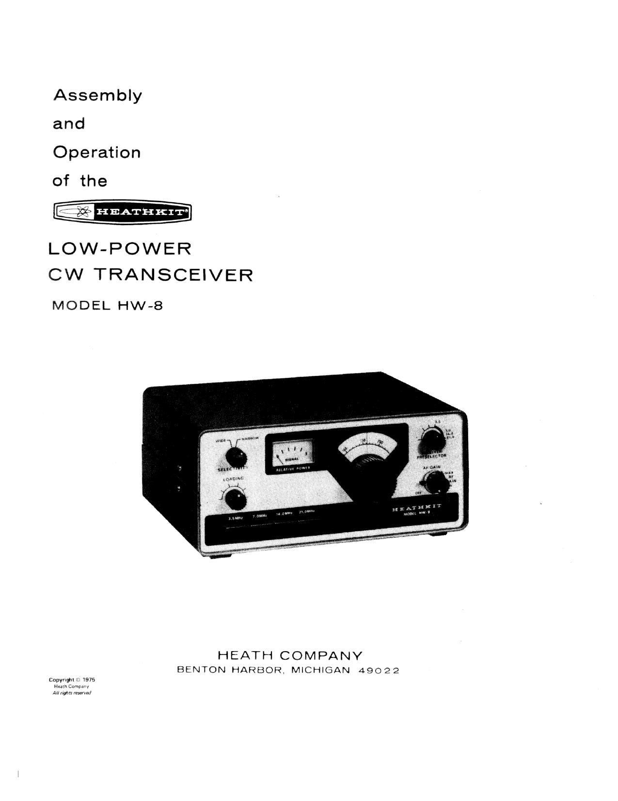 Heathkit HW 8 CW Manual