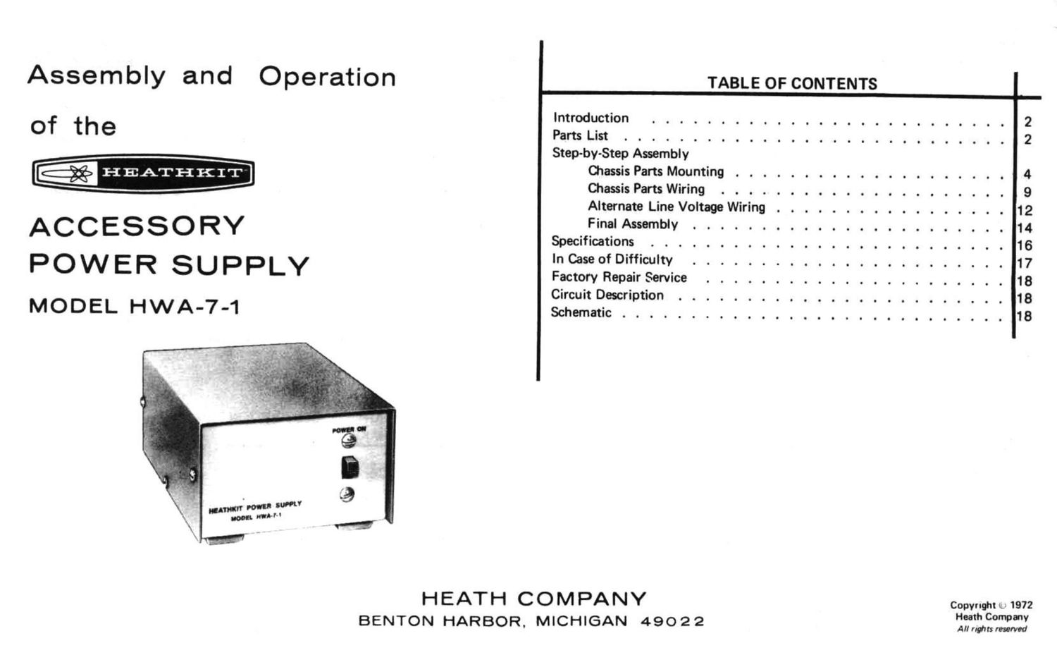 Heathkit HWA 7 1 Manual