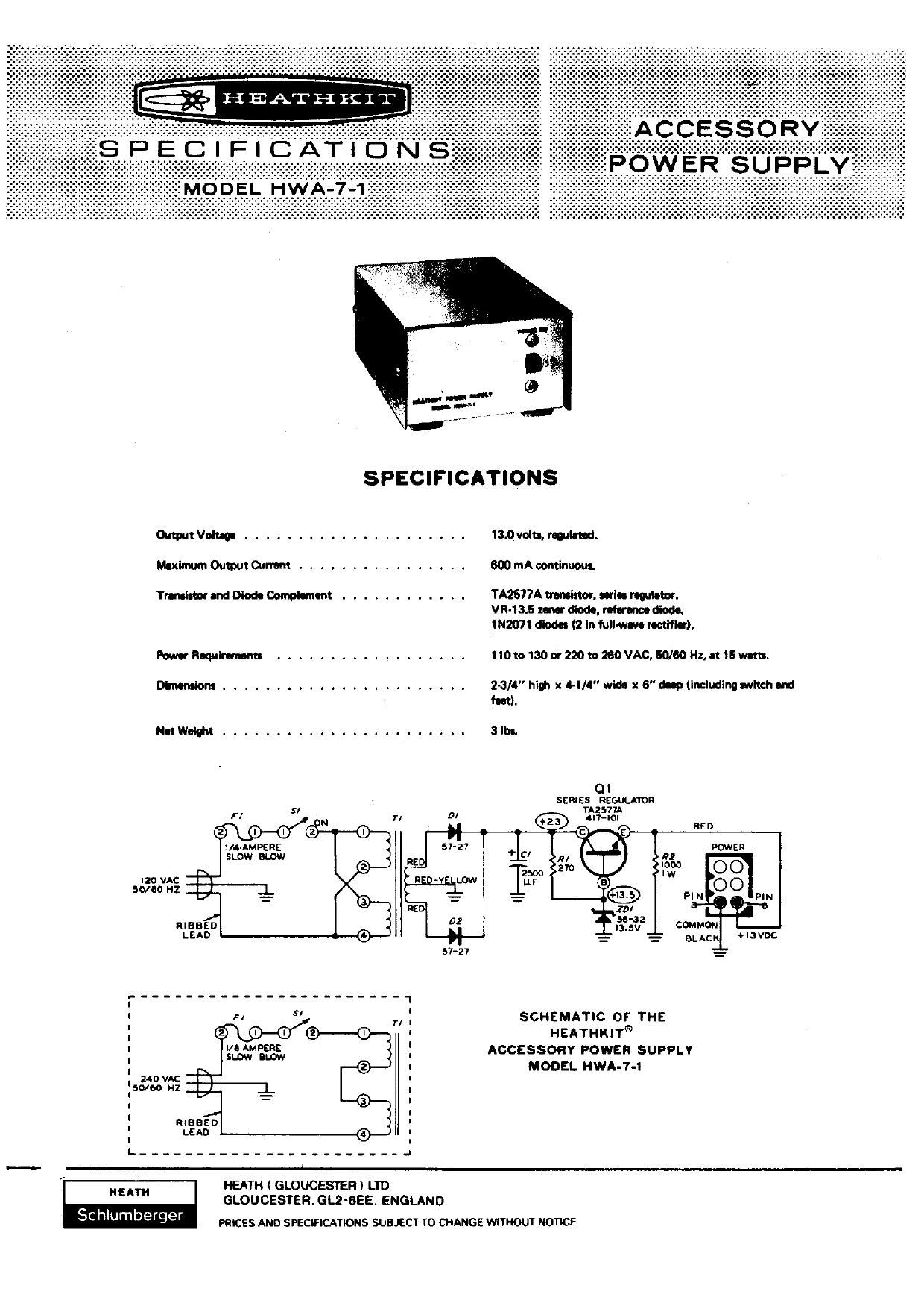 Heathkit HWA 7 1 Schematic 2