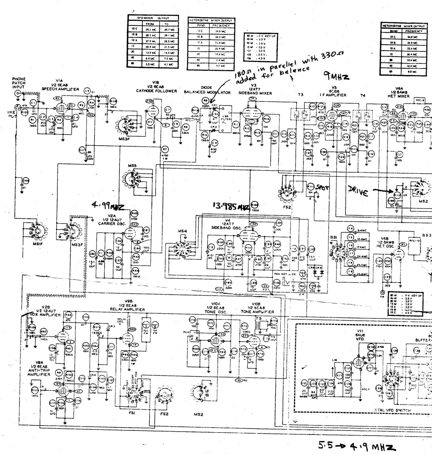 Heathkit HX 10 Schematic