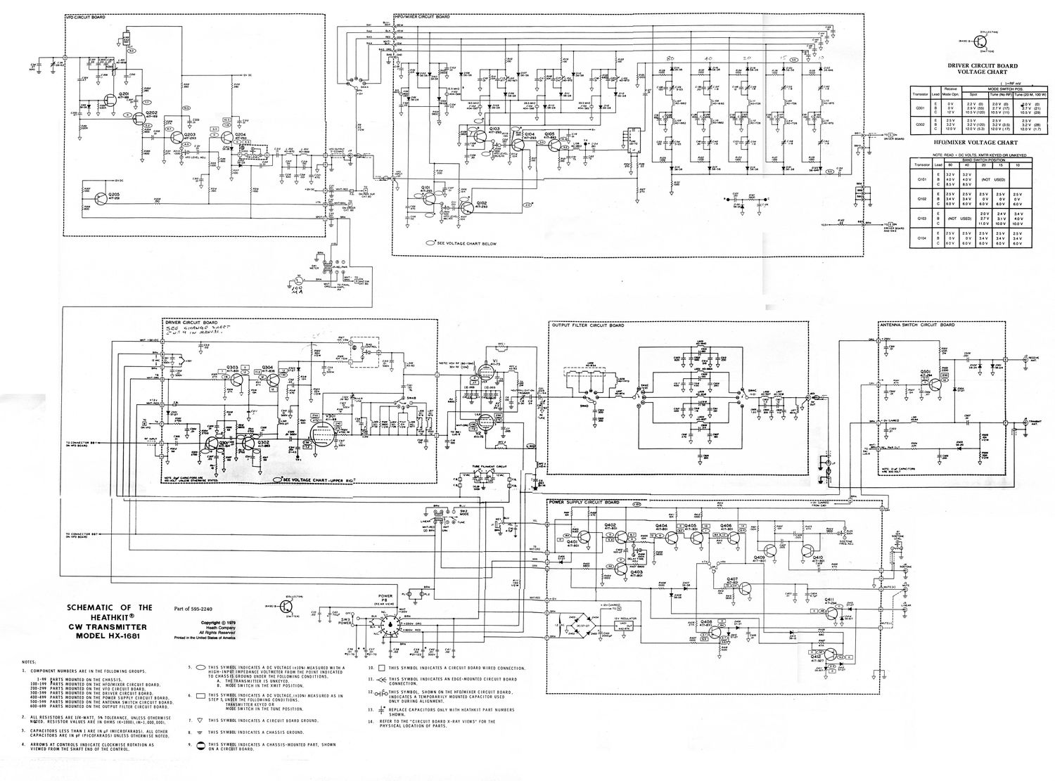 Heathkit HX 1681 Schematic