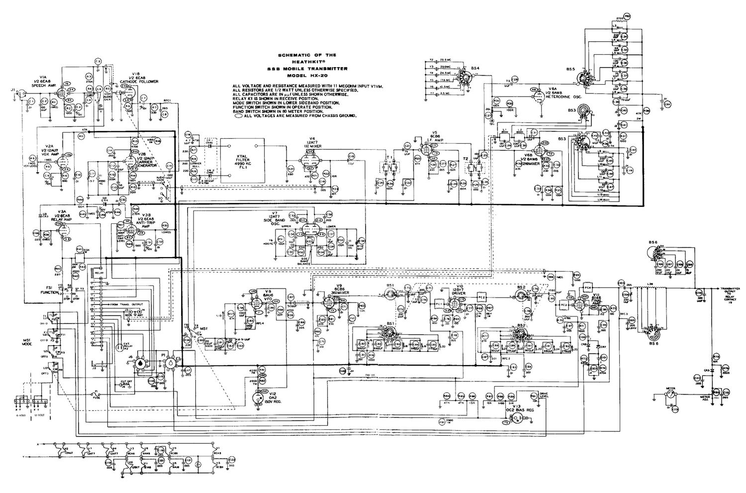 Heathkit HX 20 Schematic