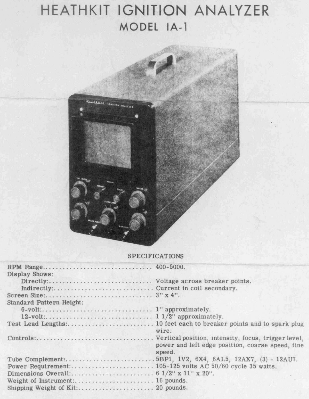 Heathkit IA 1 Schematic