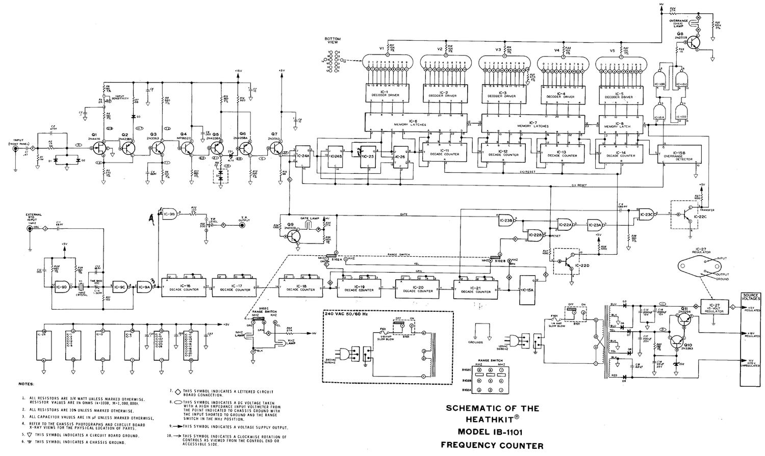 Heathkit IB 1101 Schematic