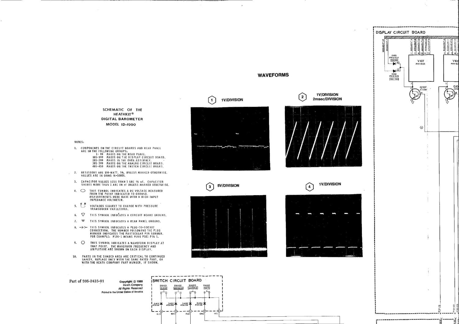 Heathkit ID 1990 Schematic