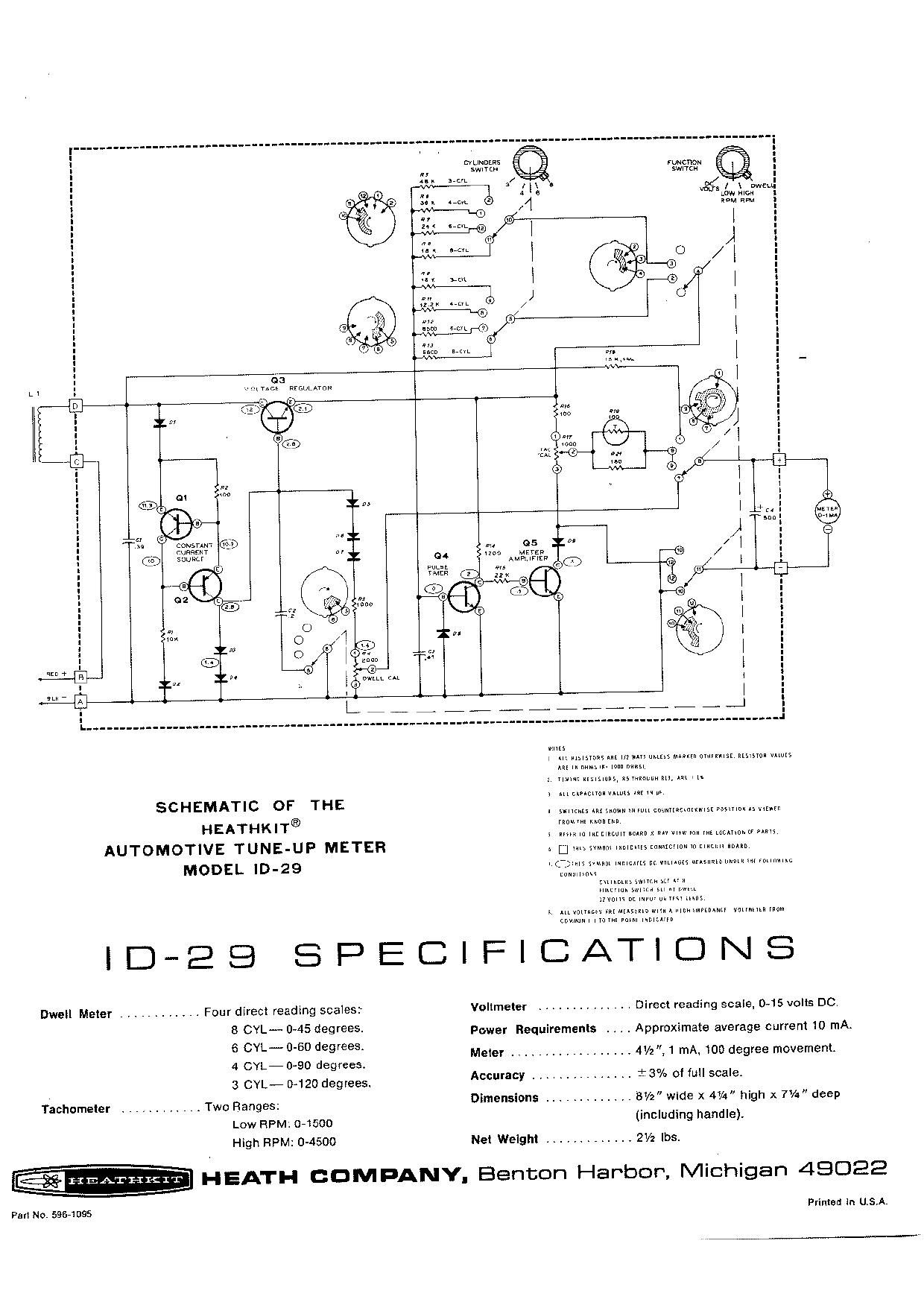 Heathkit ID 29 Schematic