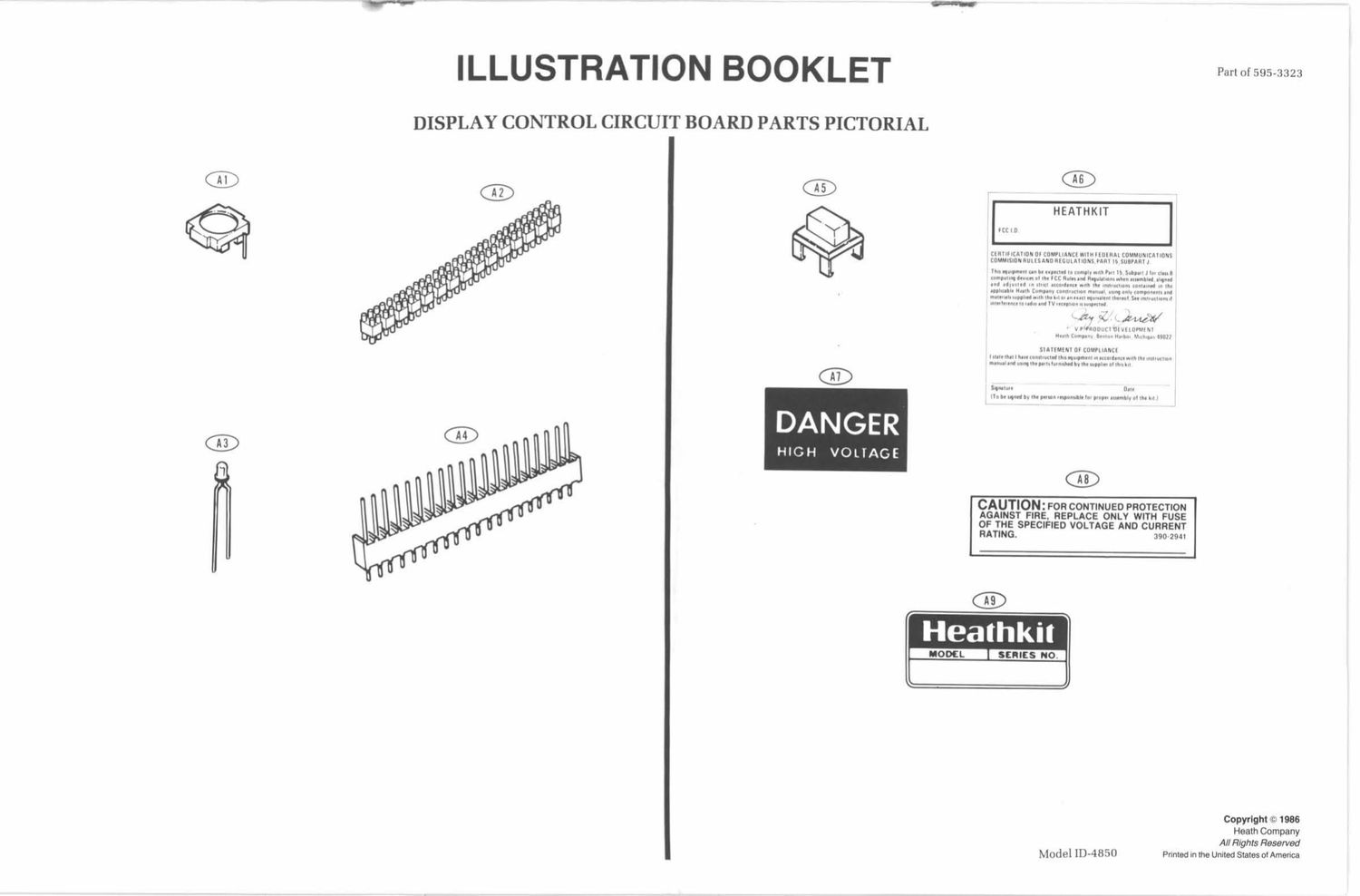 Heathkit ID 4850 Illustrations Booklet