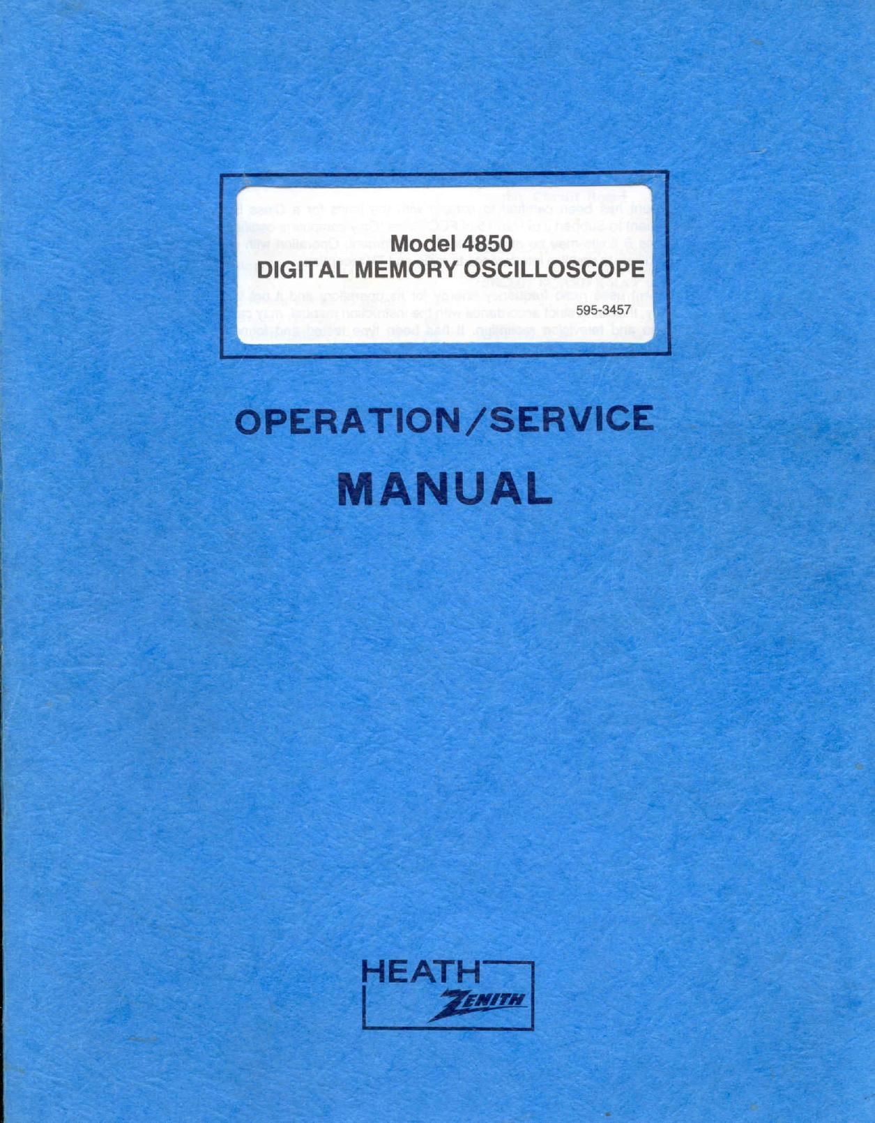 Heathkit ID 4850 Operation Service Manual