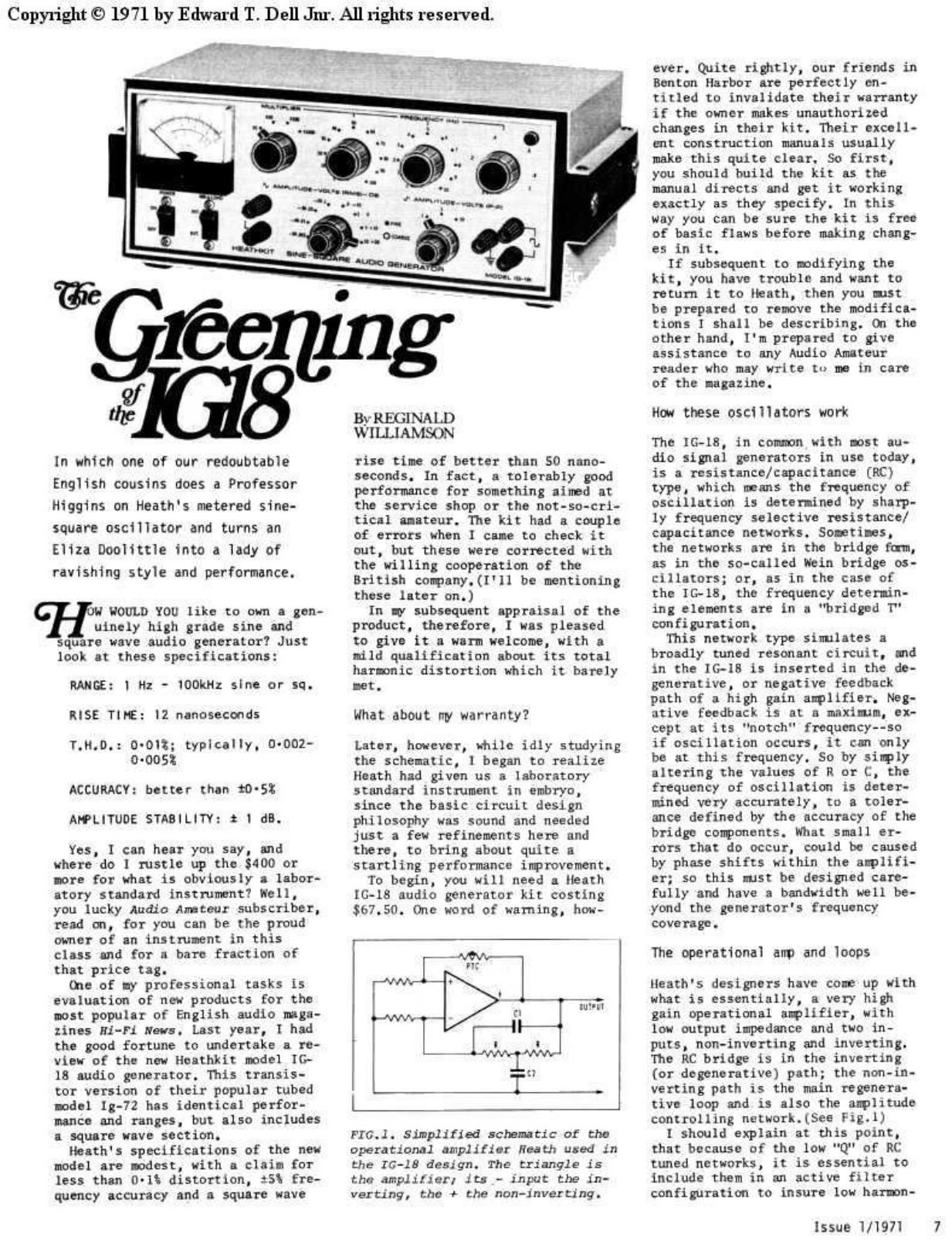 Heathkit IG 18 Manual