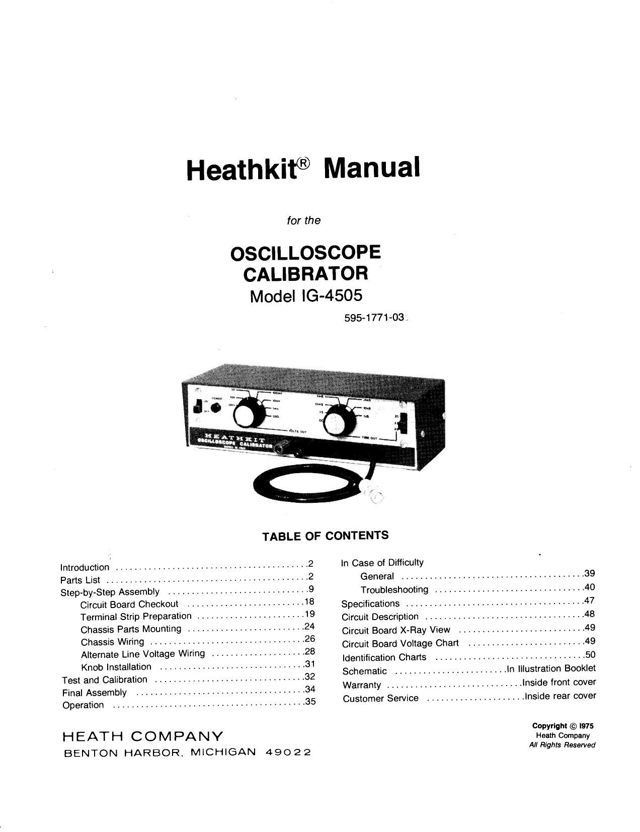 Heathkit IG 4505 Manual